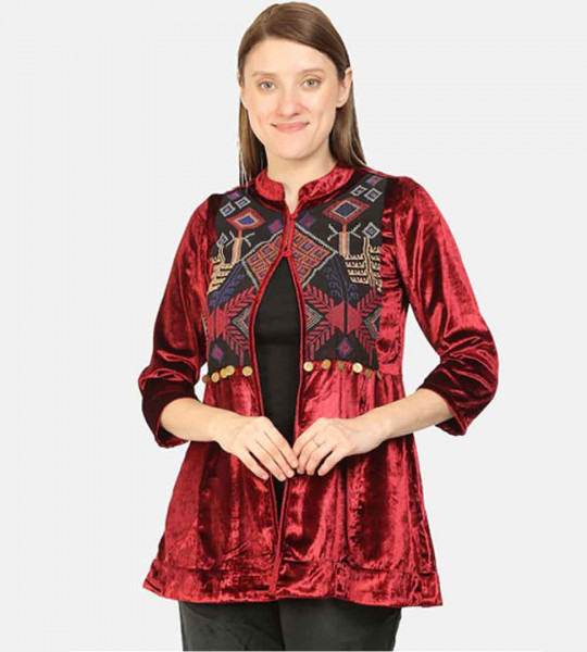 Women Embroidered Shrug