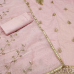 Woman Embellished Unstitched Dress Material